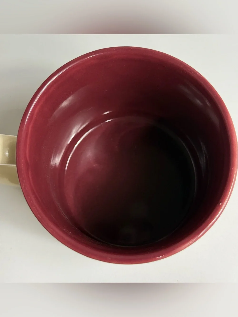 Vintage Creative Concepts Cream and Burgundy Carousel Horse Ceramic Mug